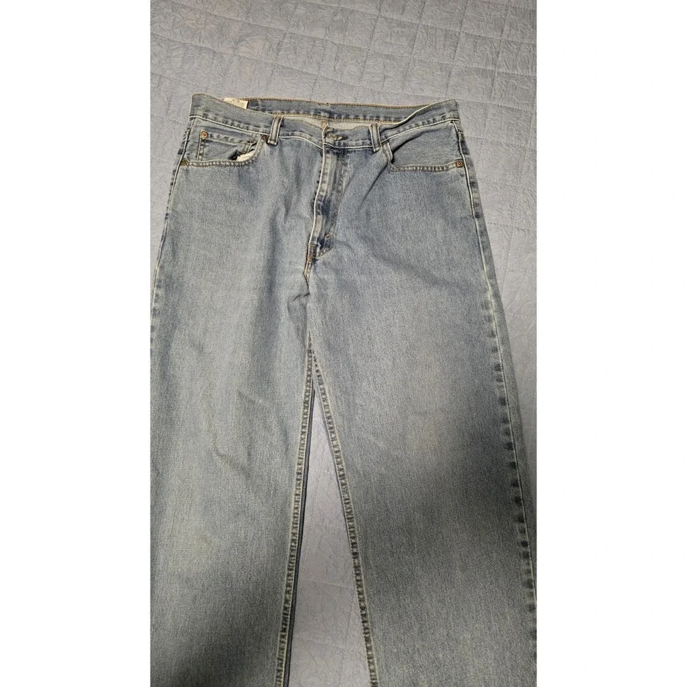 Levis 550 Mens Jeans 36x36 Relaxed Fit Light Wash Denim Classic Workwear